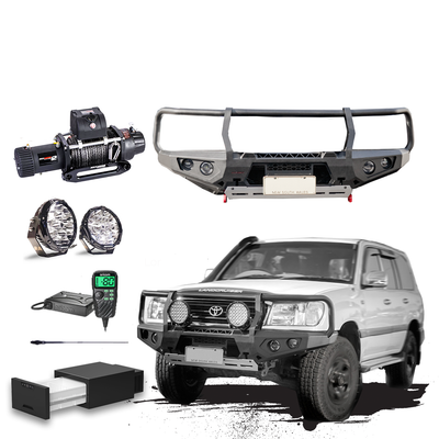 100 Series Touring Pack Suits:  100 Series IFS Landcruiser - Bullbar, Winch, Lights, uhf