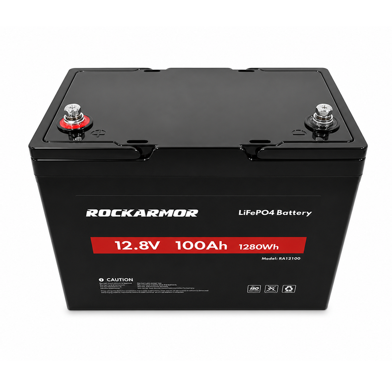 12v Battery Box With DCDC Charger & 100ah Lithium Battery