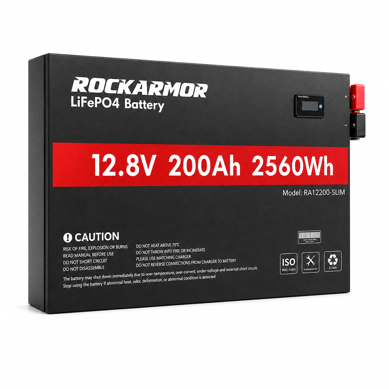200AH Lithium Battery - Slimline Rockarmor 4x4