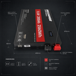 200AH Lithium Battery - Slimline Rockarmor 4x4