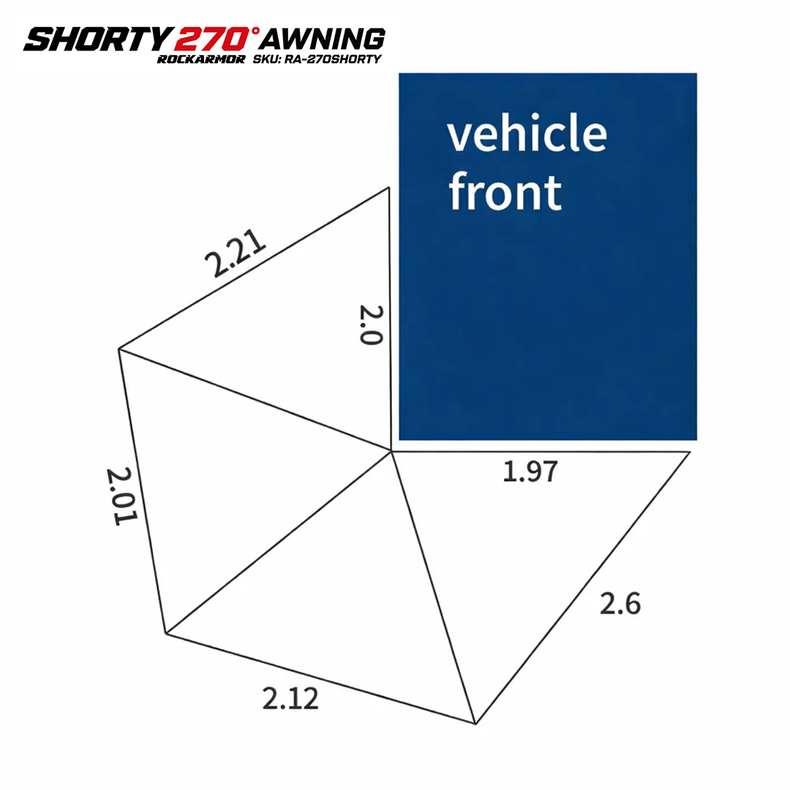 270 Awning Shorty Free Standing Built-in Lighting