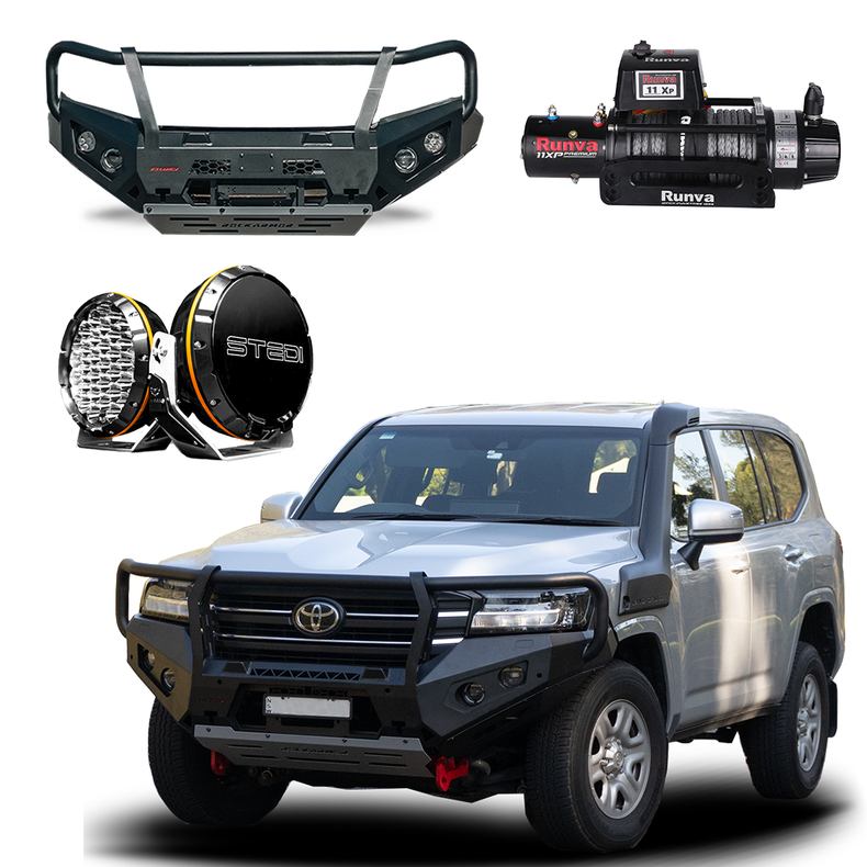 300 Series Landcruiser Protek Pack | GT Bar | Runva Winch | Stedi Lights