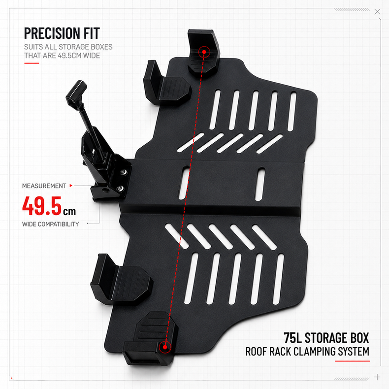 Storage Box Roof Rack Mounting Brackets for 75Litre Storage Box