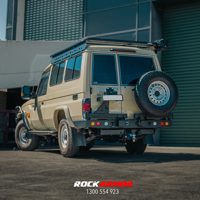 Dual Spar wheel Carrier - Rear Bar suits Landcruiser 76 Series Wagon | 78 Series Troopy