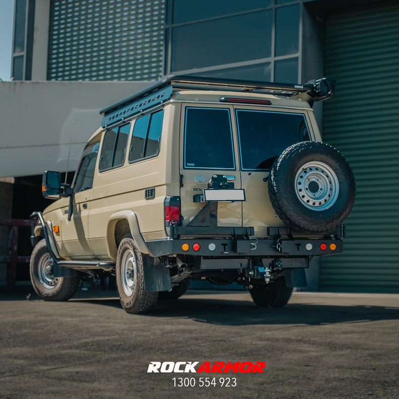 Fj76 Rear Dual Spar wheel Carrier - Rear Bar suits Landcruiser 76 Series Wagon