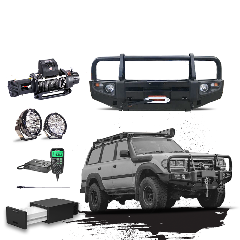 80 Series Touring Pack Suits: 80 Series Landcruiser - Bullbar, Winch, Lights, uhf
