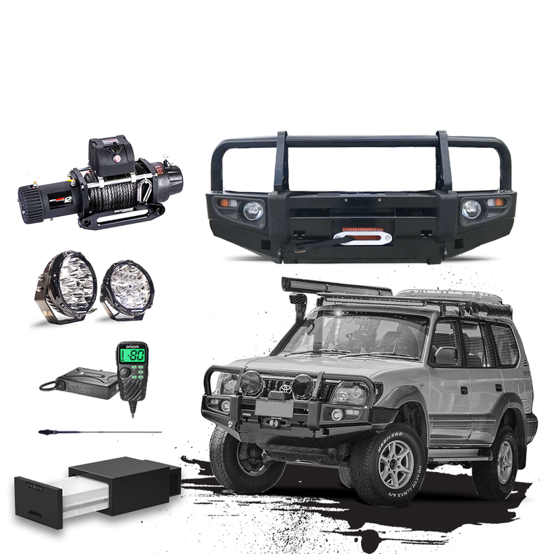 PRADO 90 Touring Pack Suits: 90 Series Prado -  Bullbar, Winch, Lights, uhf