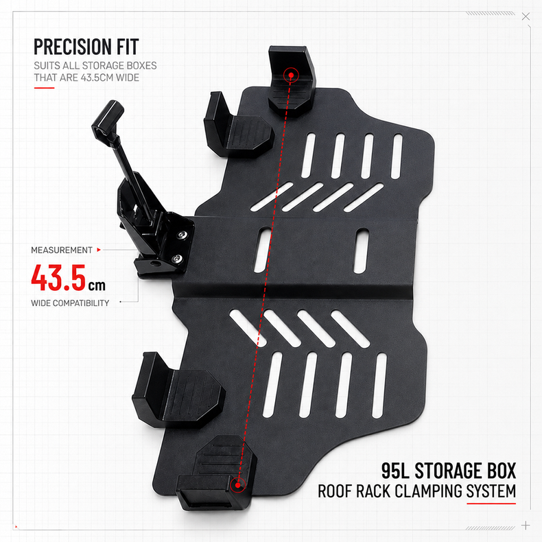 Storage Box Roof Rack Mounting Brackets for 95Litre Storage Box