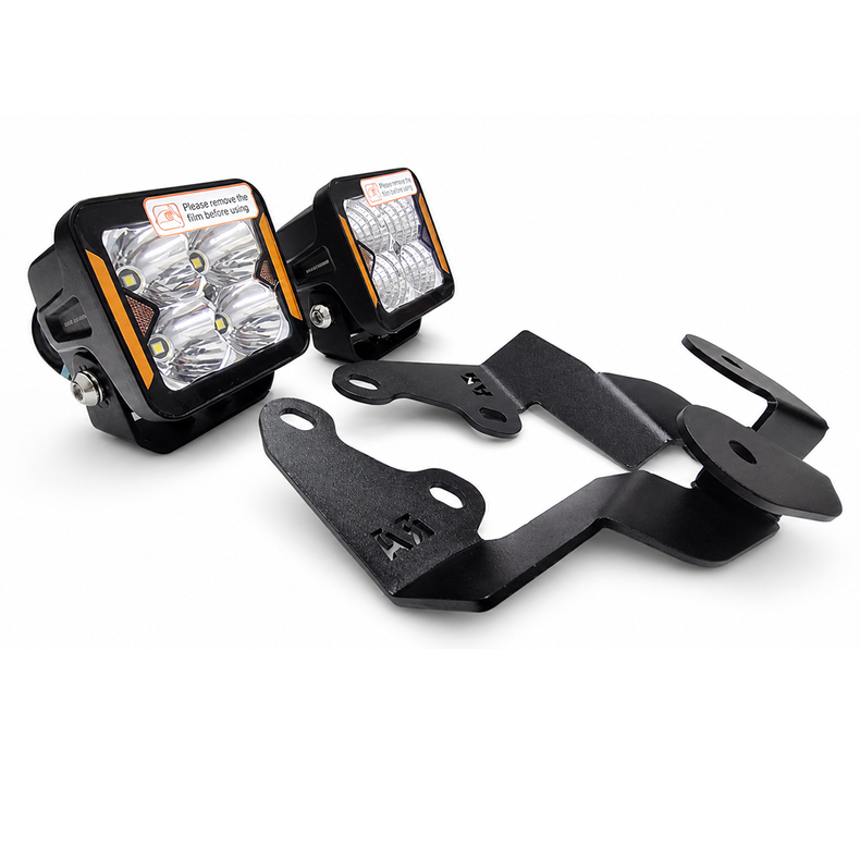N80 Hilux Ditch Light Brackets & LED Spot Light Combo