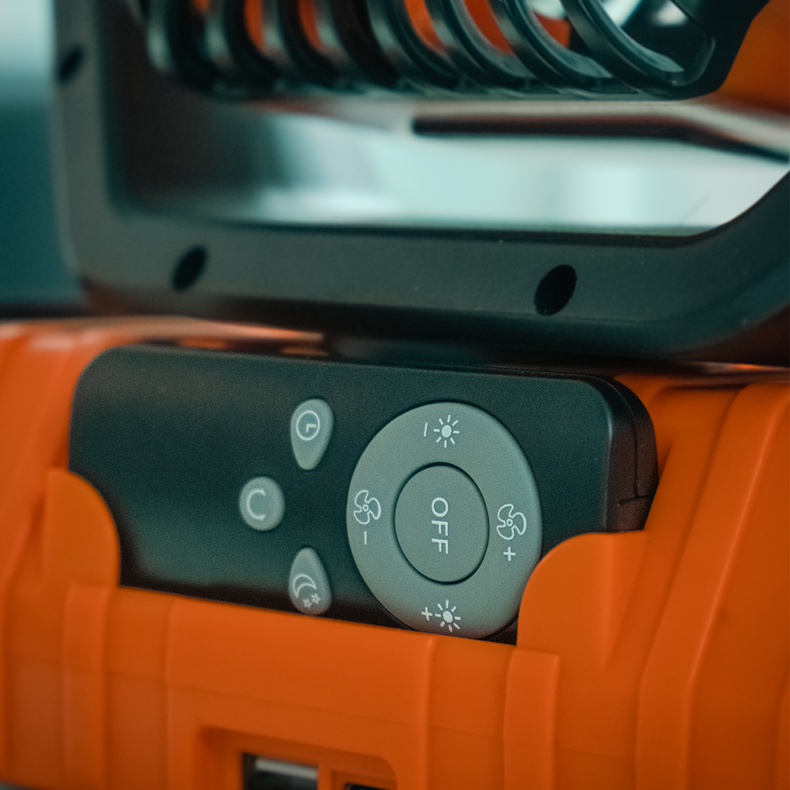 Potable Fan With Remote and Led Light