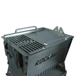 Camp Fire Pit & Bbq Grill - Polished Stainless Steel