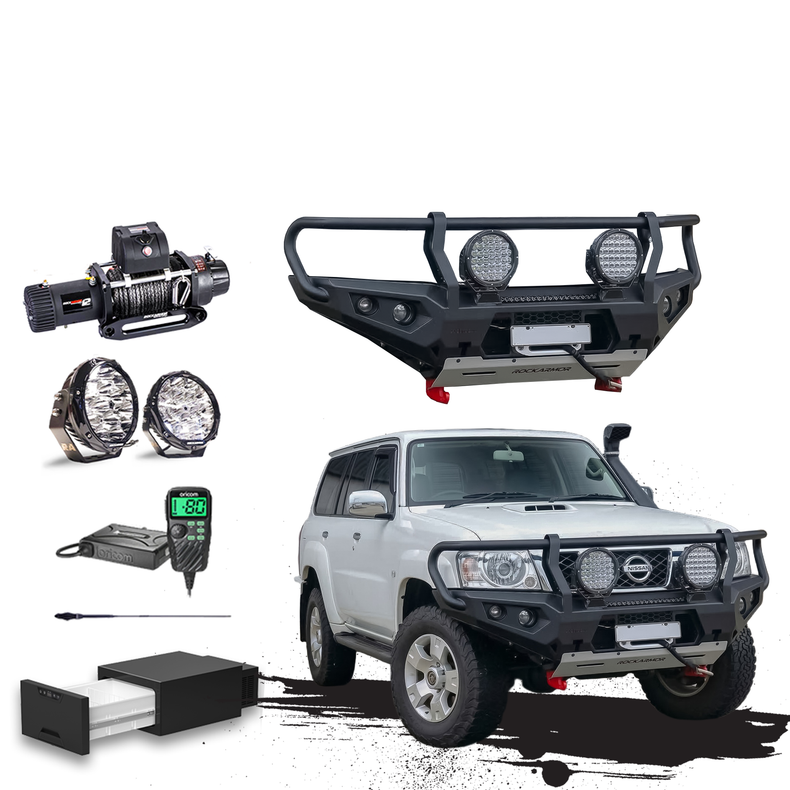 GU Patrol Touring Pack Suits: GU Patrol Series 4+  Bullbar, Winch, Lights, uhf