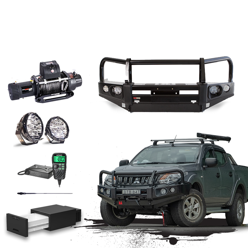 MQ Triton Touring Pack Suits: MQ Triton - Elite Bullbar, Winch, Lights, uhf