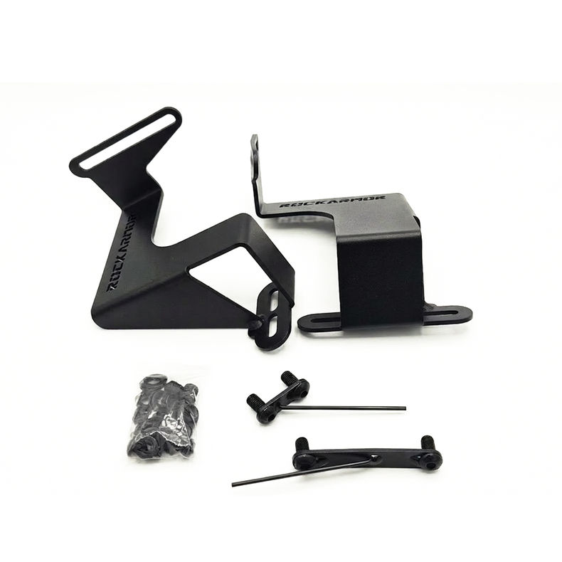 Behind the grille light bar bracket for N80 Hilux