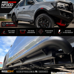 NP300 Rock Sliders Angle - Rockarmor - Chassis Wrap Mounts