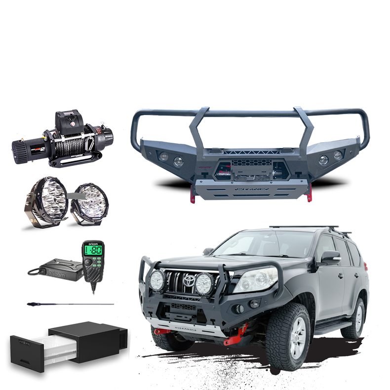 Prado 150 Touring Pack Suits:  Prado 150 2009-2013  Bullbar, Winch, Lights, uhf