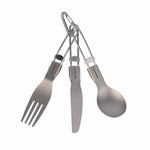 Rockarmor Titanium Camping Cutlery Set - fork knife spoon