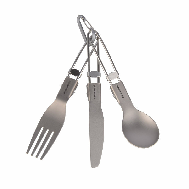 Rockarmor Titanium Camping Cutlery Set – Fork, Knife & Spoon