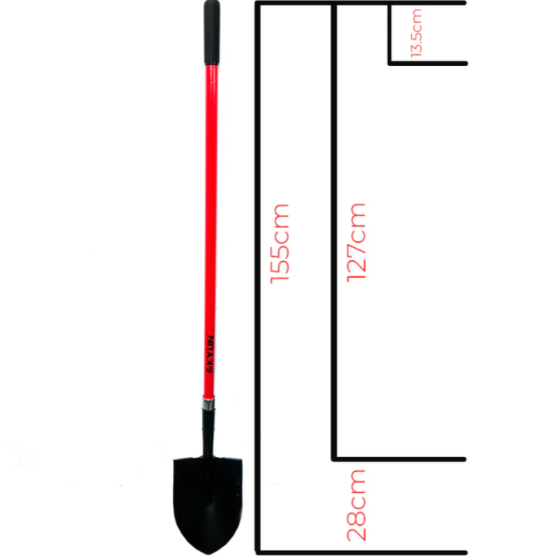 1.3m fibreglass shovel Red