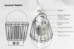 12v bug zapper with 180 Lumen Light