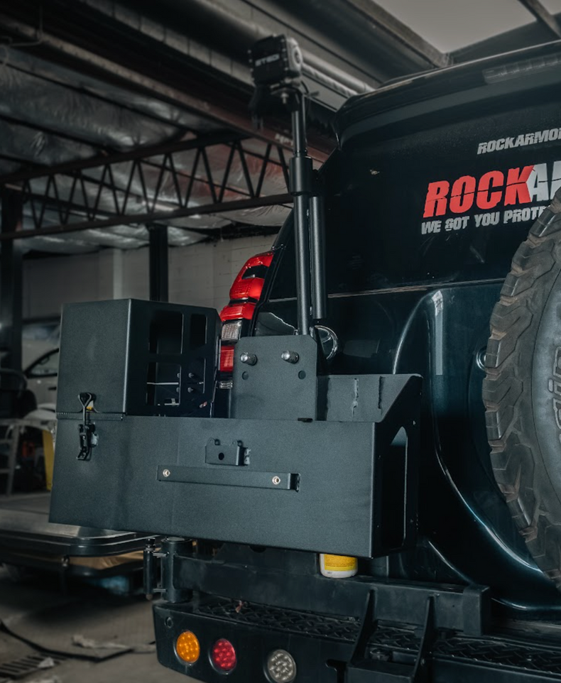 Dual Jerry Can & Gas Bottle Holder - Suits Rear Bar