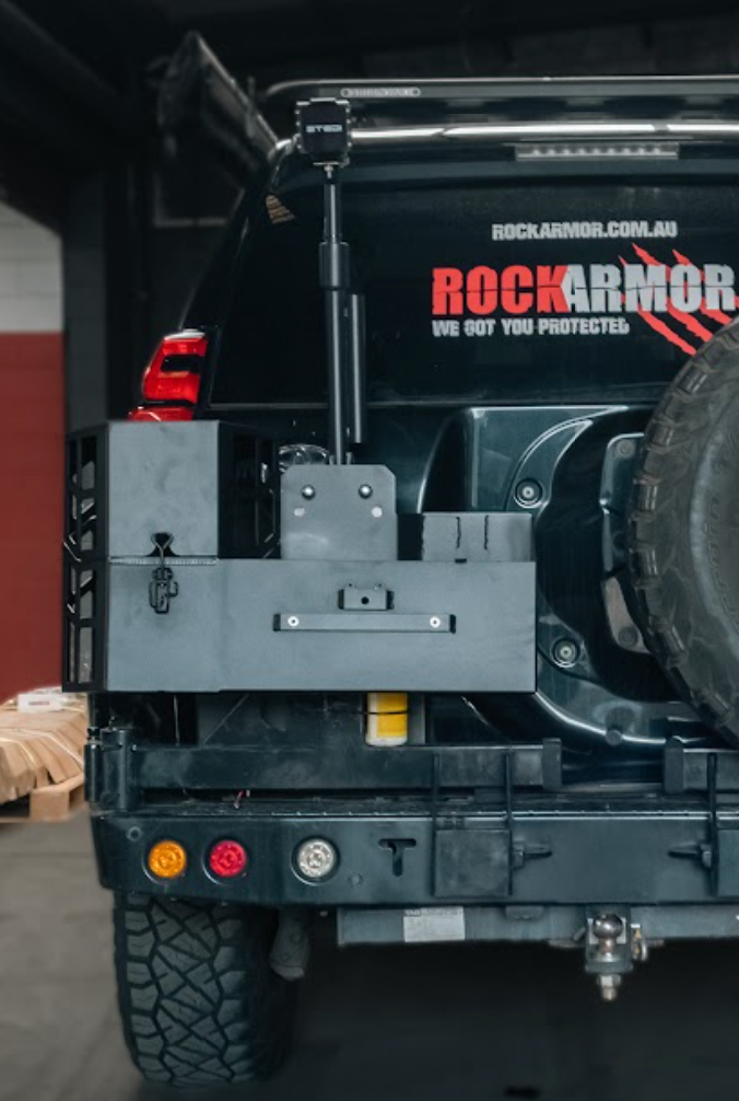 Dual Jerry Can & Gas Bottle Holder - Suits Rear Bar