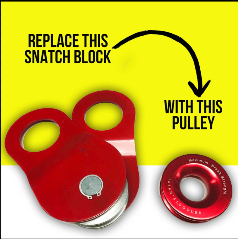 Recovery Pulley Ring Black 100MM