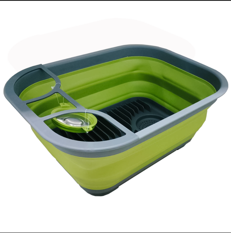Collapsible Sink / Drying Rack - Green