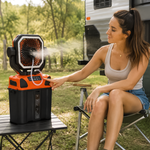 Portable Camping Fan with Water Misting Spray - 20,000mAh Battery - 6Litre Water Tank - Built in Lantern