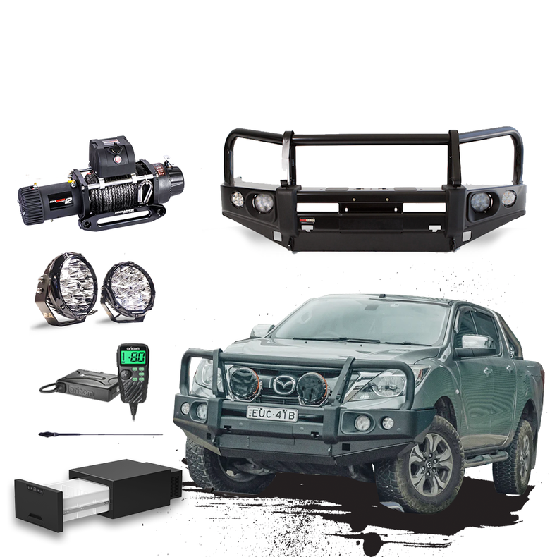 BT50 Touring Pack Suits: BT50 10/2011 - 07/2020 - Elite Bullbar, Winch, Lights, uhf