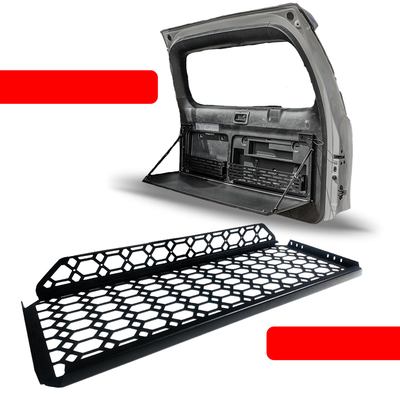 Prado 120 Rear Door Table & Roof Shelf Combo