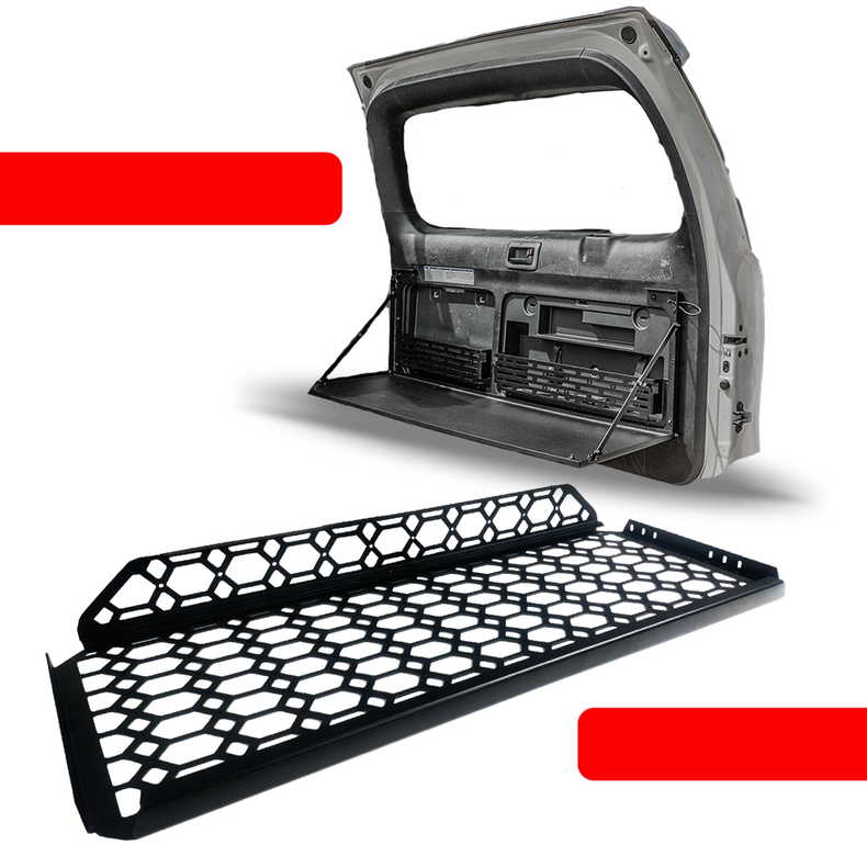 Prado 120 Rear Door Table & Roof Shelf Combo