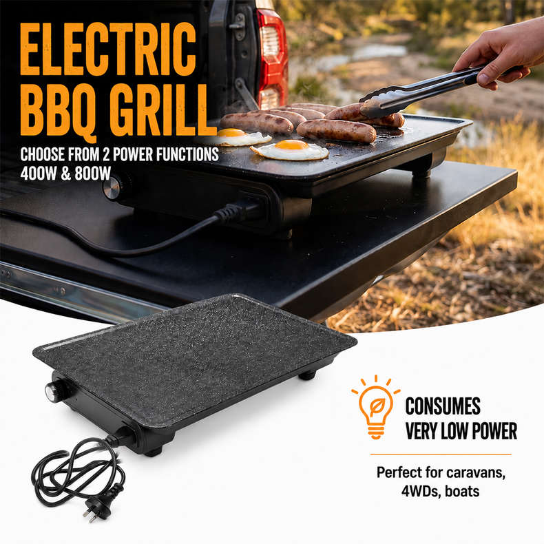 Rockarmor Portable Electric BBQ - 2 x Power Functions 400w & 800w