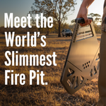 Stainless Steel Portable Camp BBQ Fire Pit - World's Slimmest BBQ Fire Pit