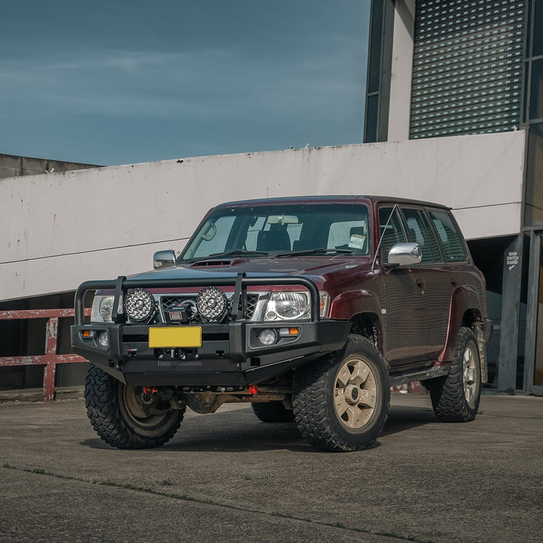 GU Patrol Touring Pack Suits: Series 1-3 GU Patrol - Prem Bullbar, Winch, Lights, uhf