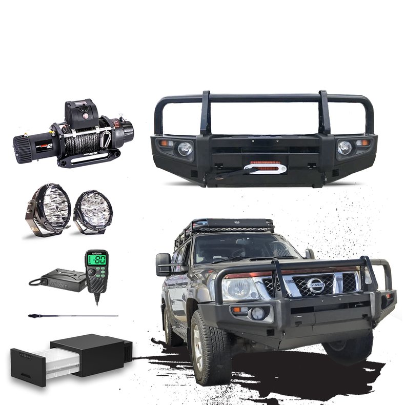 GU Patrol Touring Pack Suits: Series 1-3 GU Patrol - Prem Bullbar, Winch, Lights, uhf