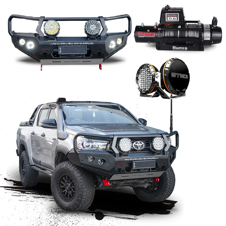 N80 Hilux Protek Pack | GT Bull Bar, Runva Winch, Stedi Lights | Suits 09/2015 -07/2020