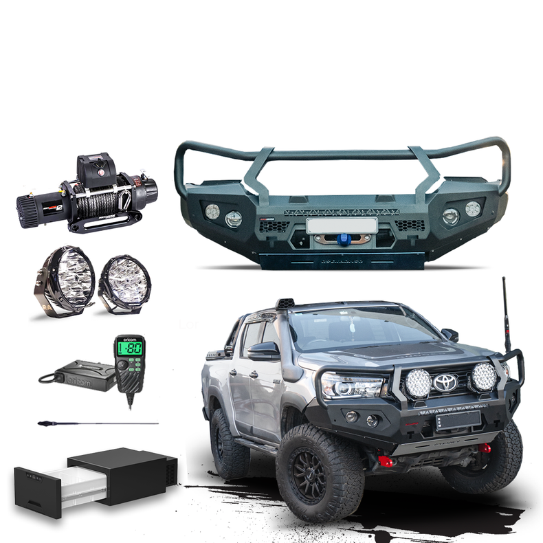 N80 Hilux Touring Pack Suits: Hilux 09/2015 - 07/2020 - Bullbar, Winch, Lights, uhf