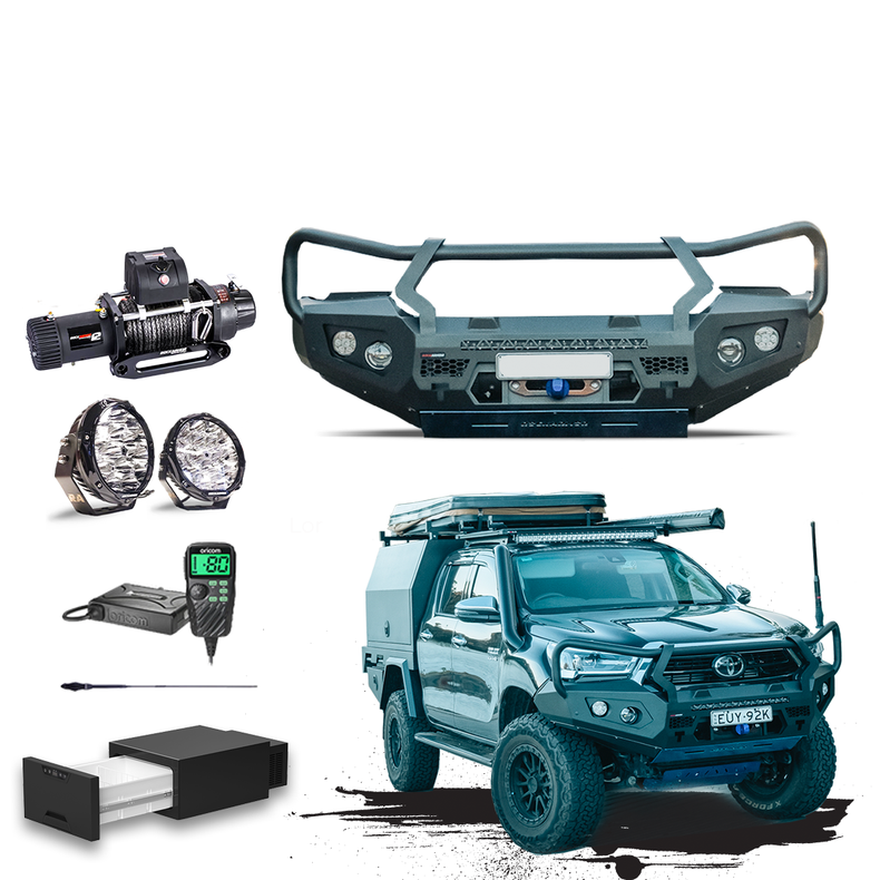 Hilux Touring Pack Suits: Hilux 08/2020 - 11/2025 - Bullbar, Winch, Lights, uhf
