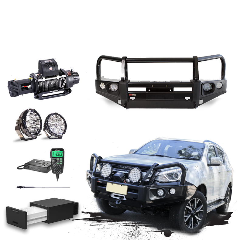 Isuzu MUX Touring Pack Suits: MUX 05/2017 - 07/2021 - Elite Bullbar, Winch, Lights, uhf