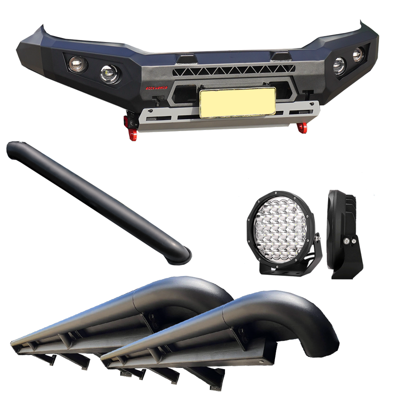 N70 Hilux Mod Package Suits: 08/2011 - 08/2015 | GT Bumper, Rocksliders, Stainless Snorkel LED Spotties