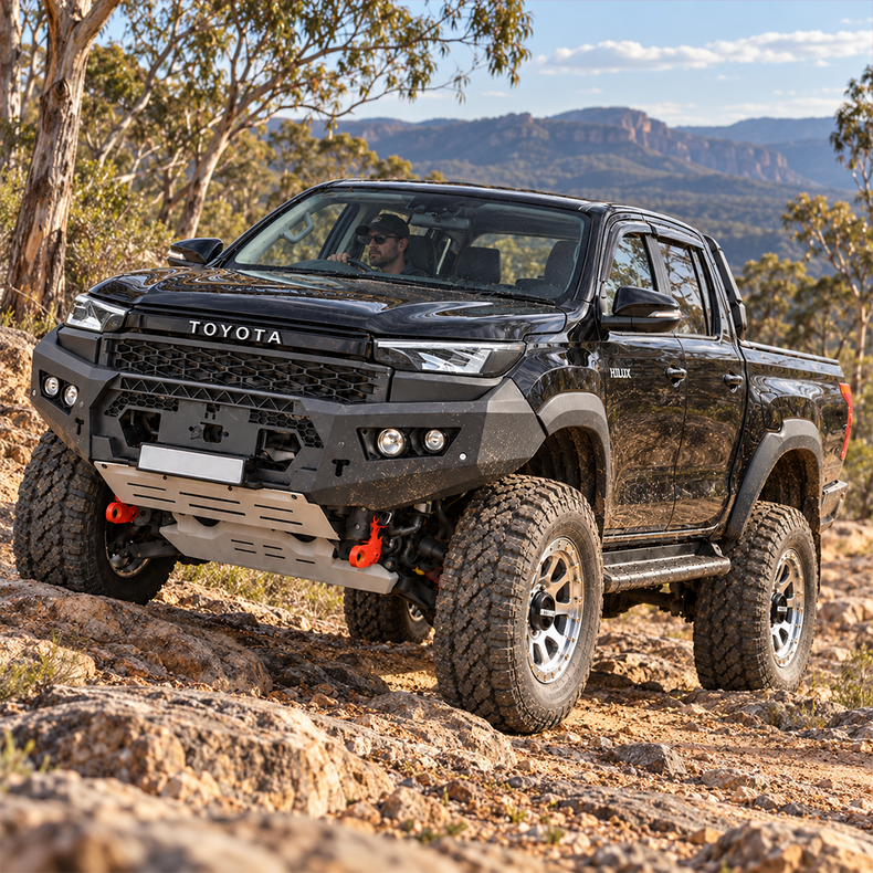 N90 Hilux No Hoop Bullbar - Rockarmor GT Bumper