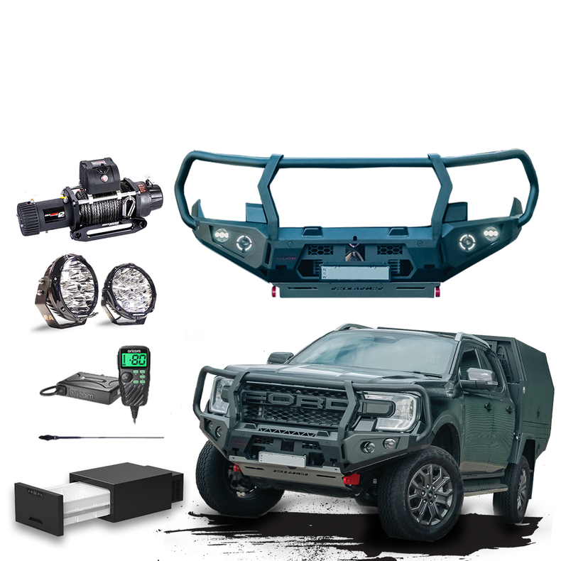 Next Gen Ranger/Everest Touring Pack Suits: Next Gen Ranger & Next Gen Everest - Bullbar, Winch, Lights, uhf