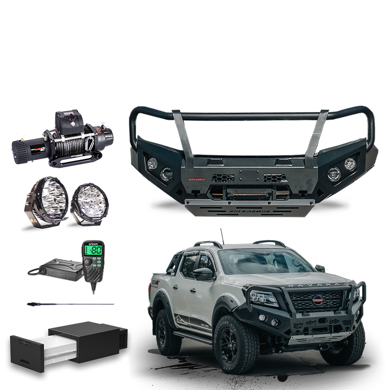 NP300 Touring Pack Suits 2015+ - Bullbar, Winch, Lights, uhf