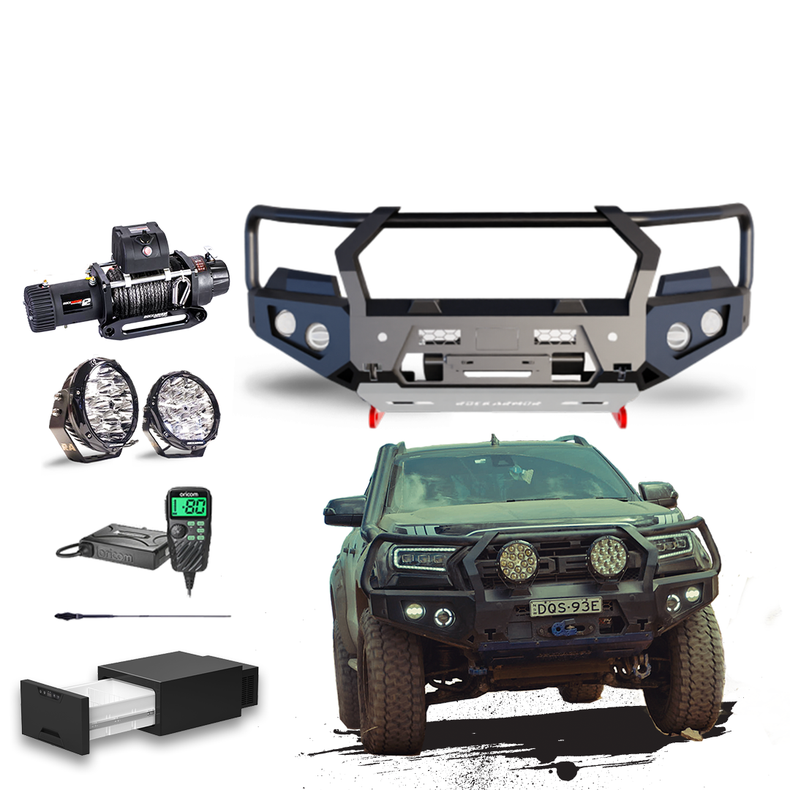 Ford Ranger Touring Pack Suits: PX2 & PX3 - Bullbar, Winch, Lights, uhf