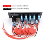 6 Gang 2 Hole 2 Socket +Digital 12v 20a / 24v 10a