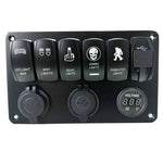 6 Gang switch Panel wit Pictures