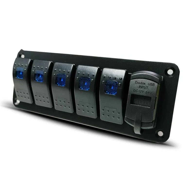 7 Gang Alu Panel 12v 20a / 24v 10a