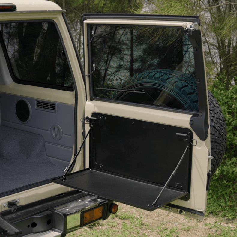 76 Series Landcruiser Rear Door Table & Roof Shelf Combo