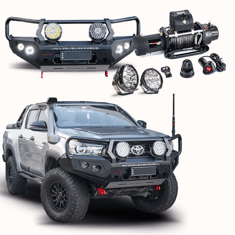 N80 Hilux 2015 - 07/2020 GT Frontal Pack | GT Bullbar, Winch, lights